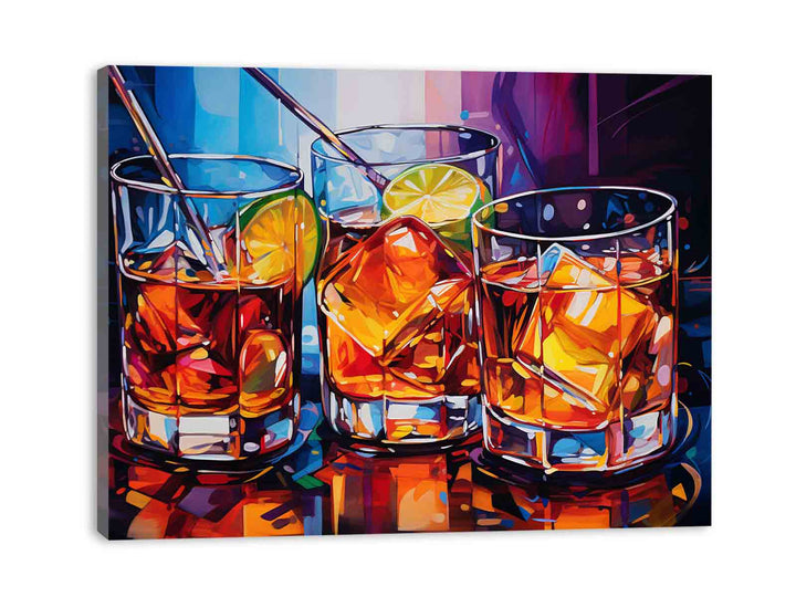 Whiskey GLasses  Painting