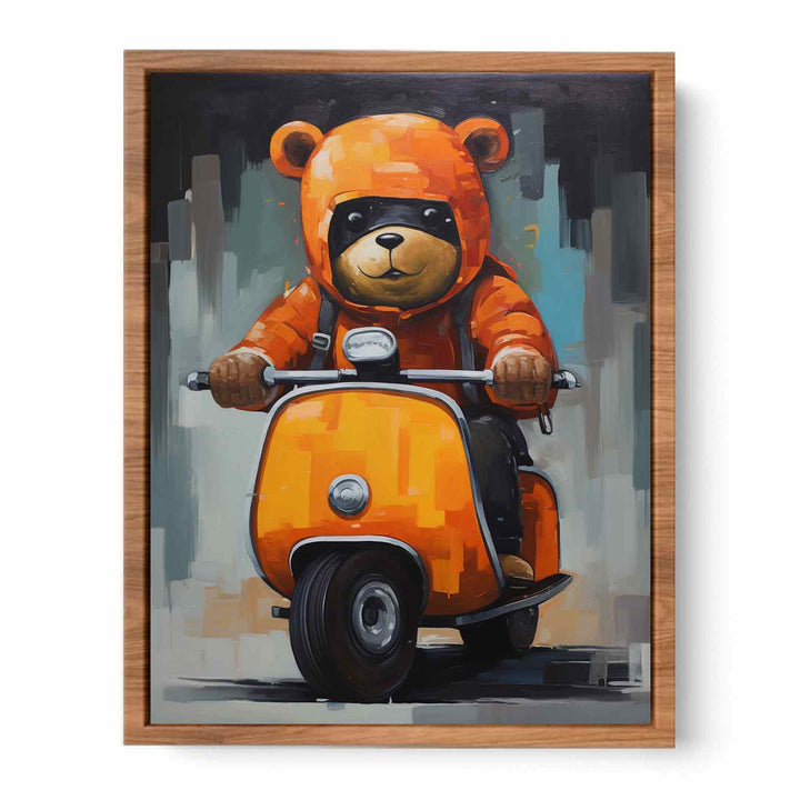 Bear on Scooter  Poster