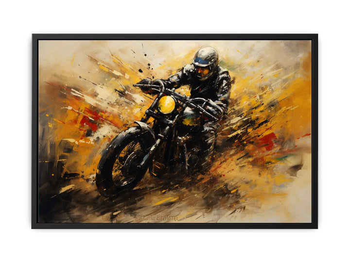 Motorcycle Modern Art Painting   Canvas Print