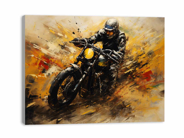 Motorcycle Modern Art Painting