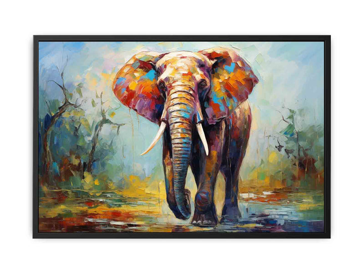 Modern art Elephant Teeth Painting   Canvas Print
