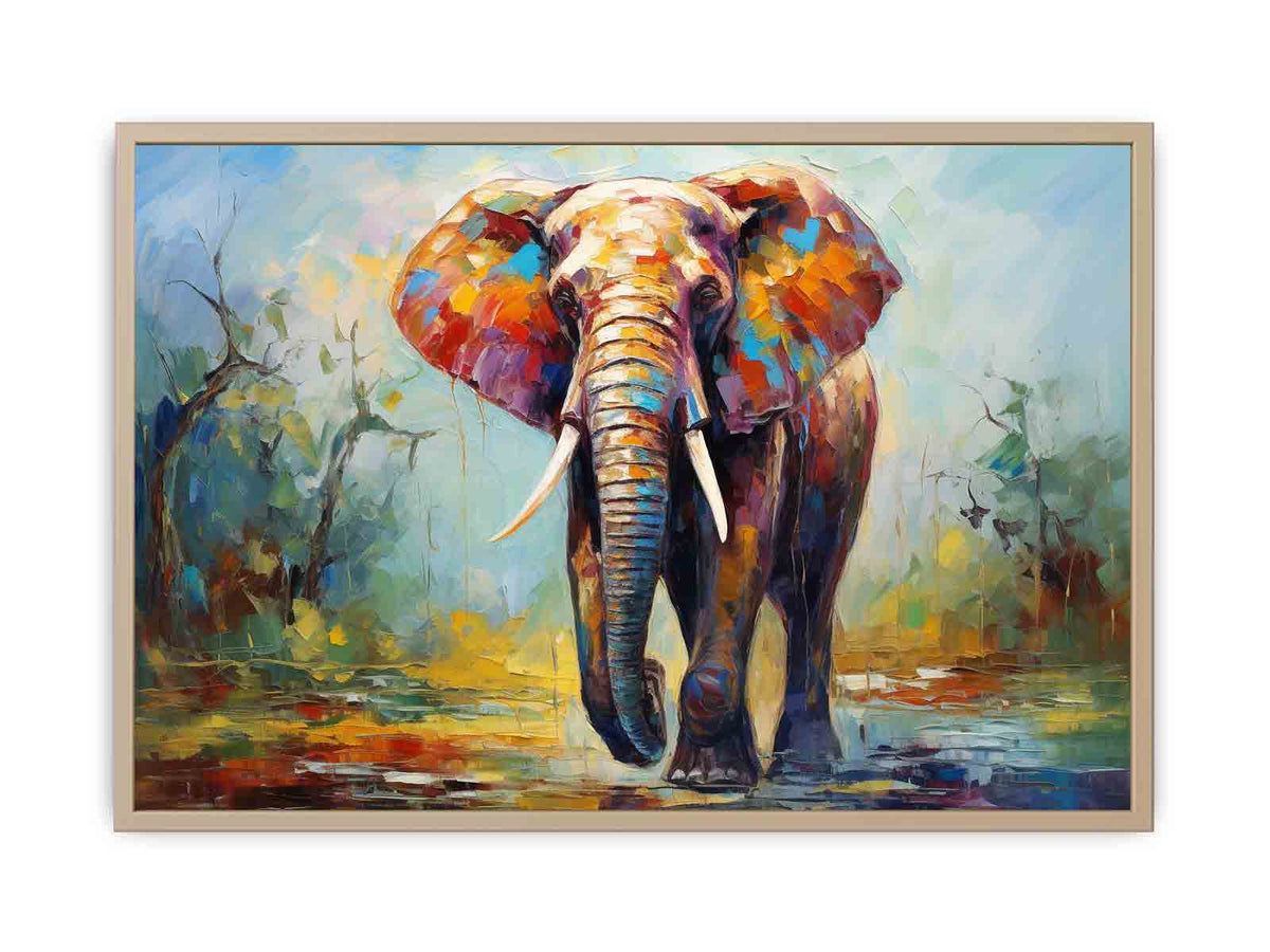 Modern art Elephant Teeth Painting   Art Print