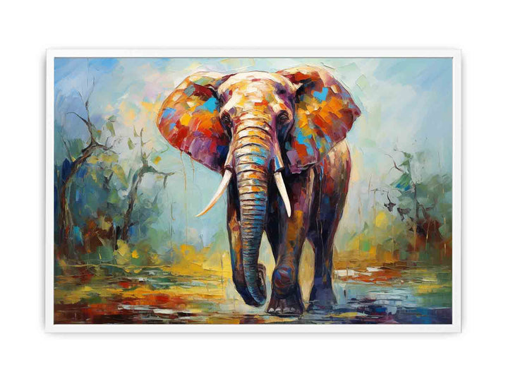 Modern art Elephant Teeth Painting  Framed Print