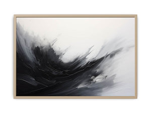 Abstract Black Grey  Painting  Art Print