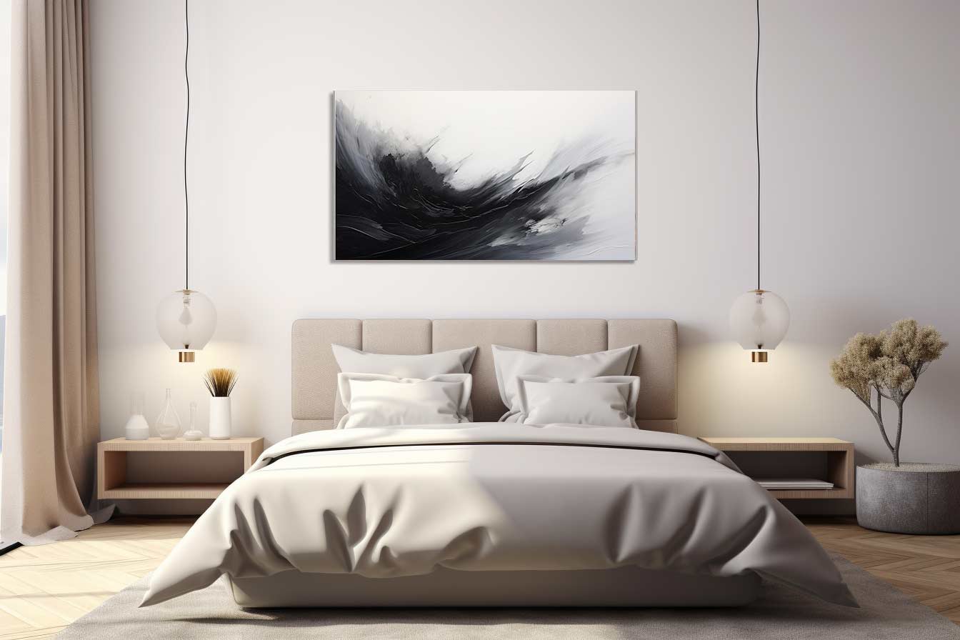 Abstract Black Grey  Painting