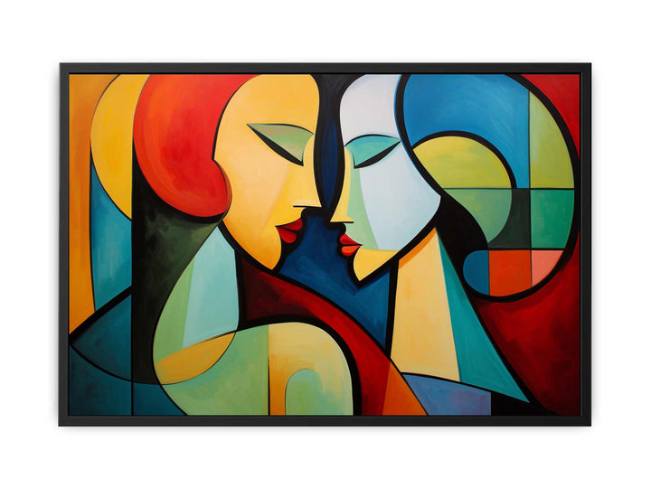 Two Women Modern Art Painting   Canvas Print
