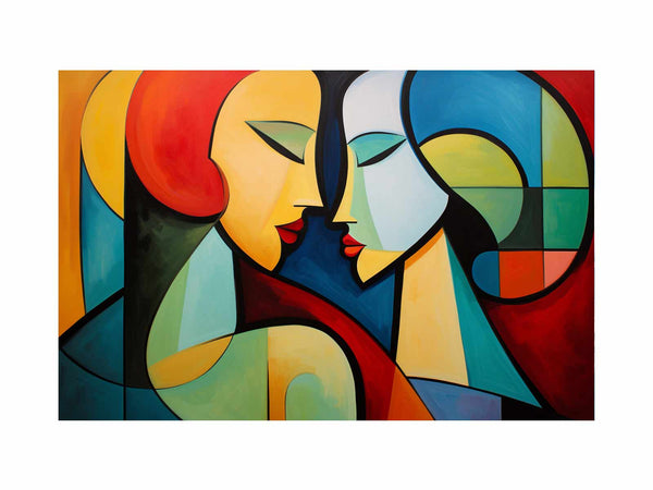 Two Women Modern Art Painting