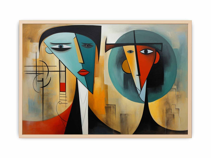 Man Woman Modern Art Painting   Streched canvas