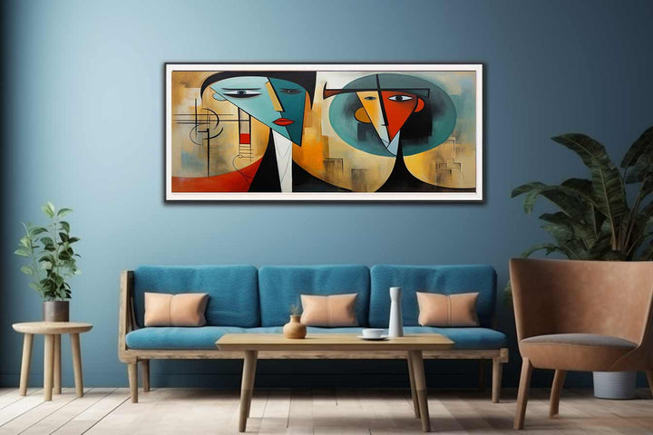 Man Woman Modern Art Painting