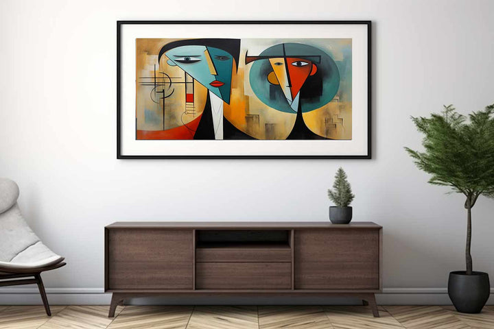 Man Woman Modern Art Painting