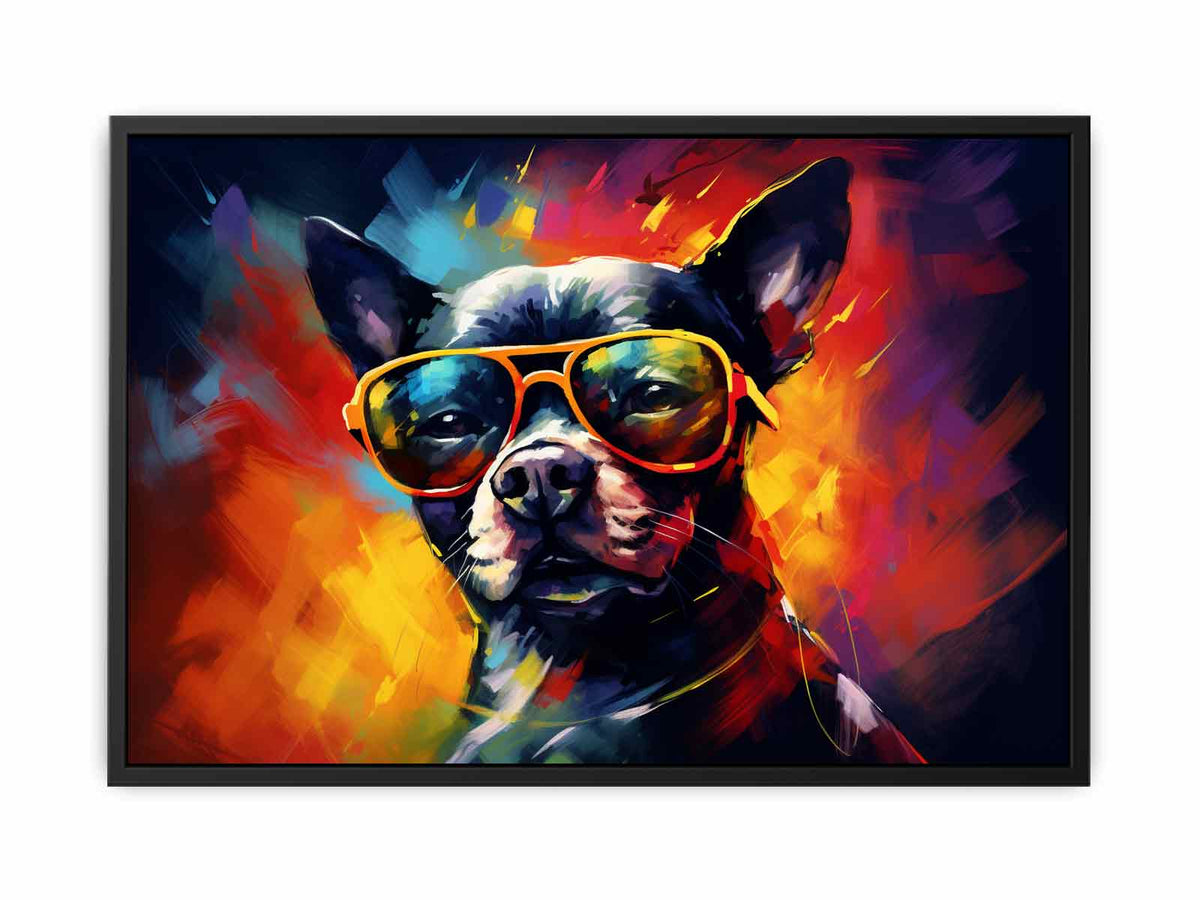 Dog with Glasses   Canvas Print