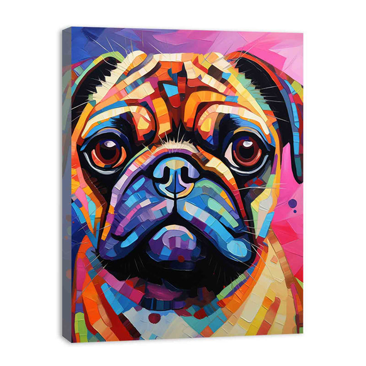 Pug Dog Modern Art Painting  