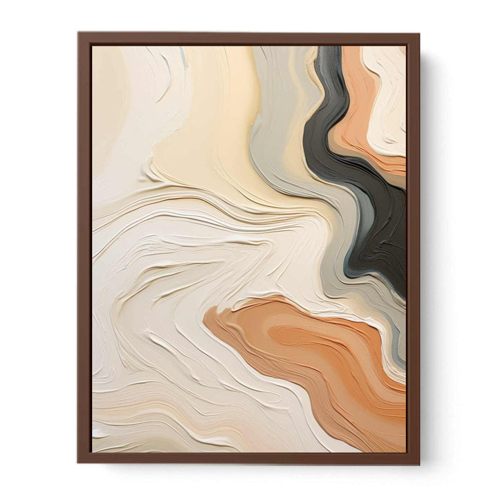 Abstract Brown Knife Art Painting 