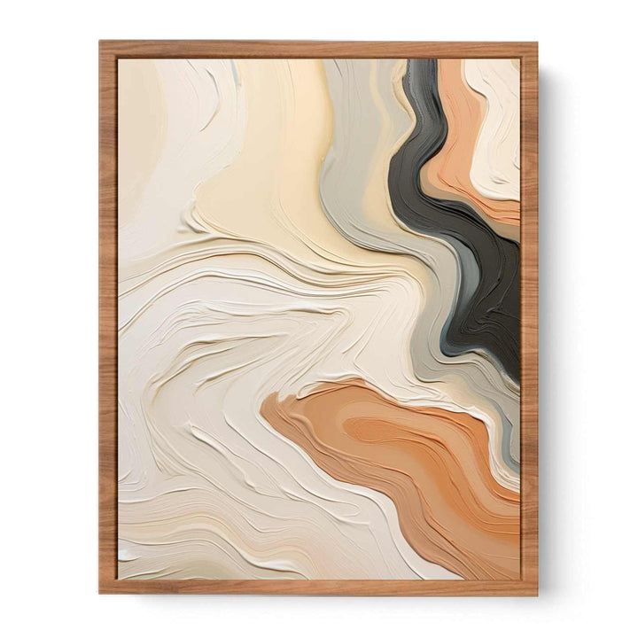 Abstract Brown Peach  Knife Art Painting Poster