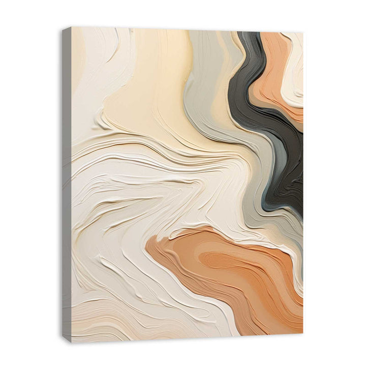 Abstract Brown Peach  Knife Art Painting