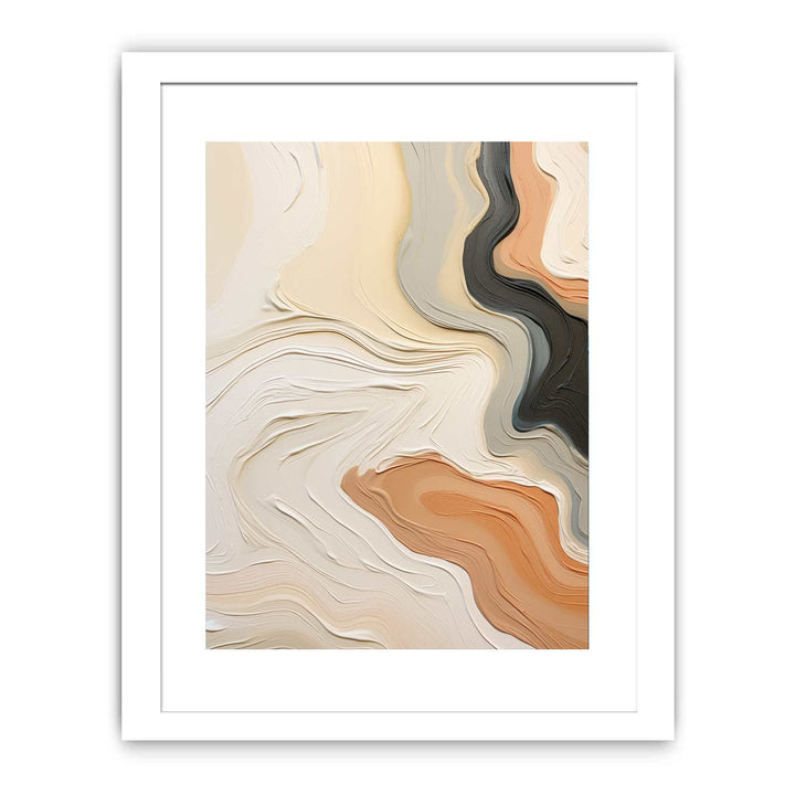 Abstract Brown Knife Art Painting  Poster