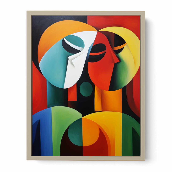 Modern art Three Ladies Painting   Art Print