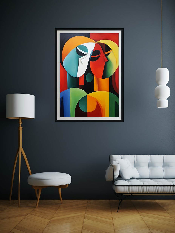 Modern art Three Ladies Painting  