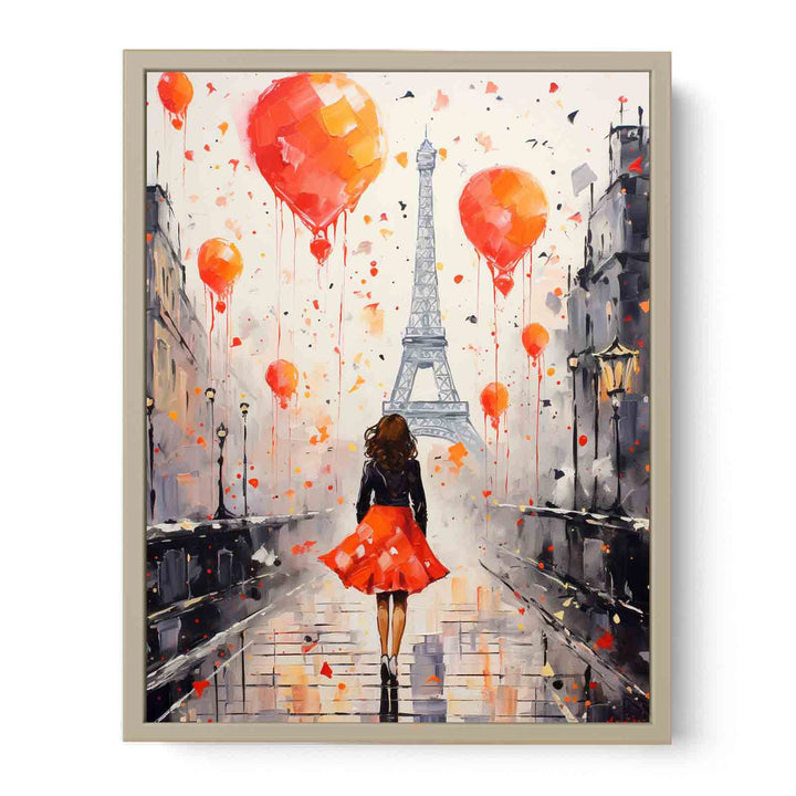 Walk in paris  Art Print