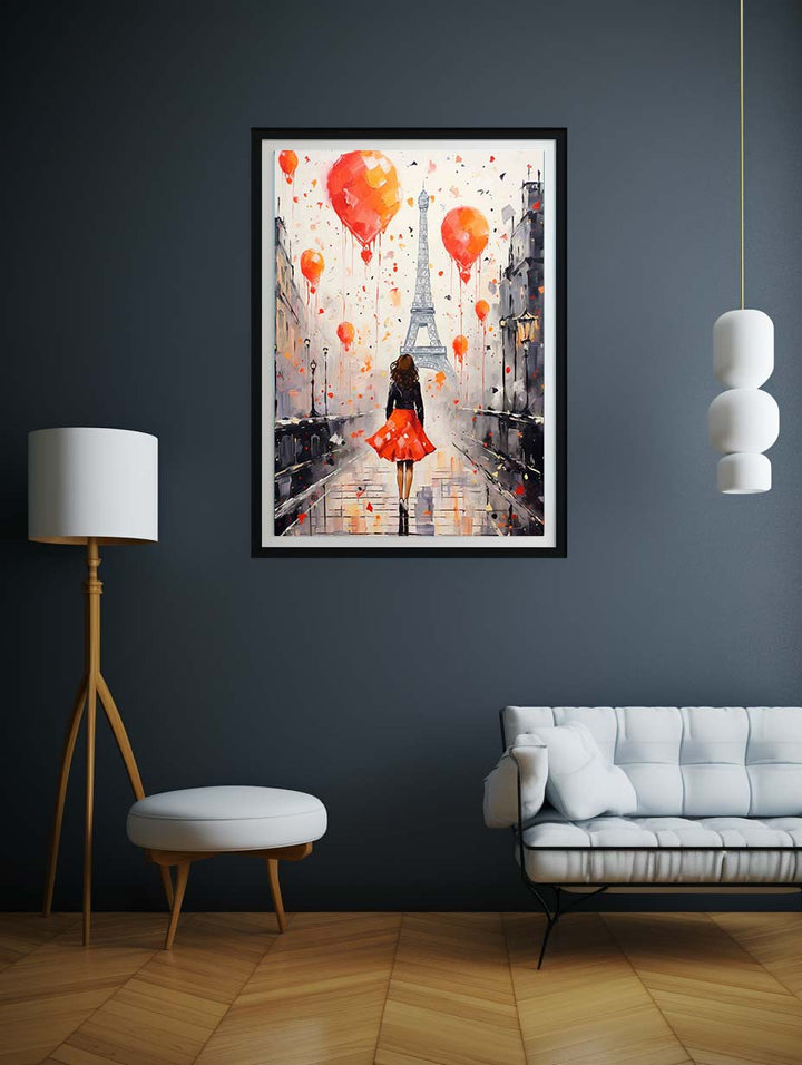 Modern Girl Legs Tower Art Painting  