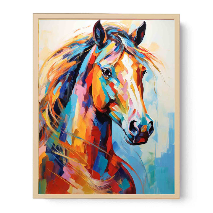 Horse Modern Art  Streched canvas