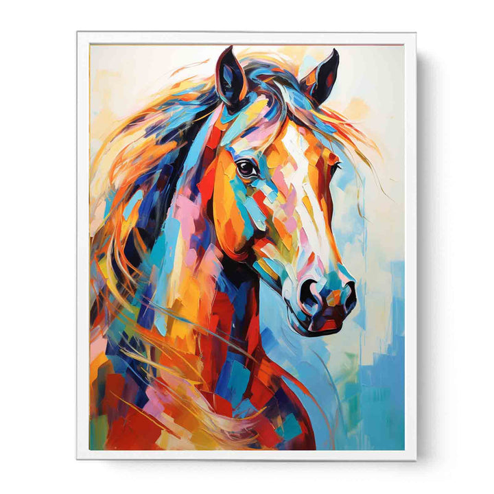 Horse Modern Art Framed Print