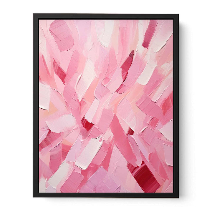 Rose Pink Abstract Art Painting  Canvas Print