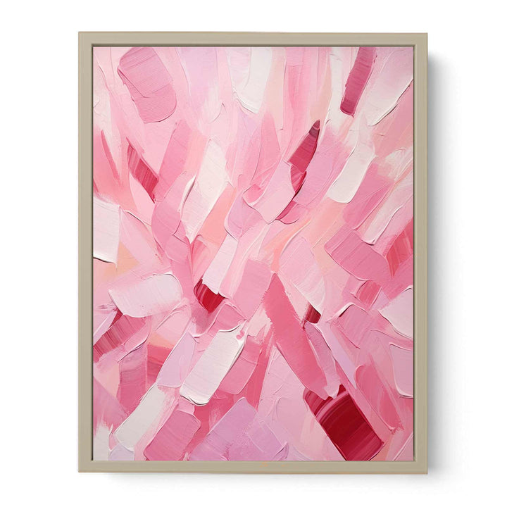 Rose Pink Abstract Art Painting  Art Print