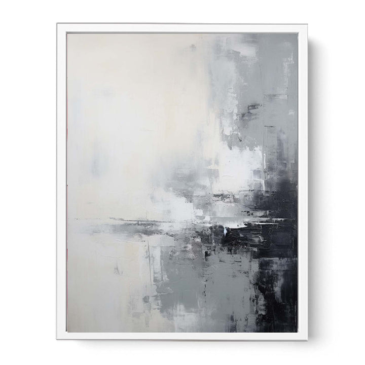 Abstract Grey Painting Framed Print