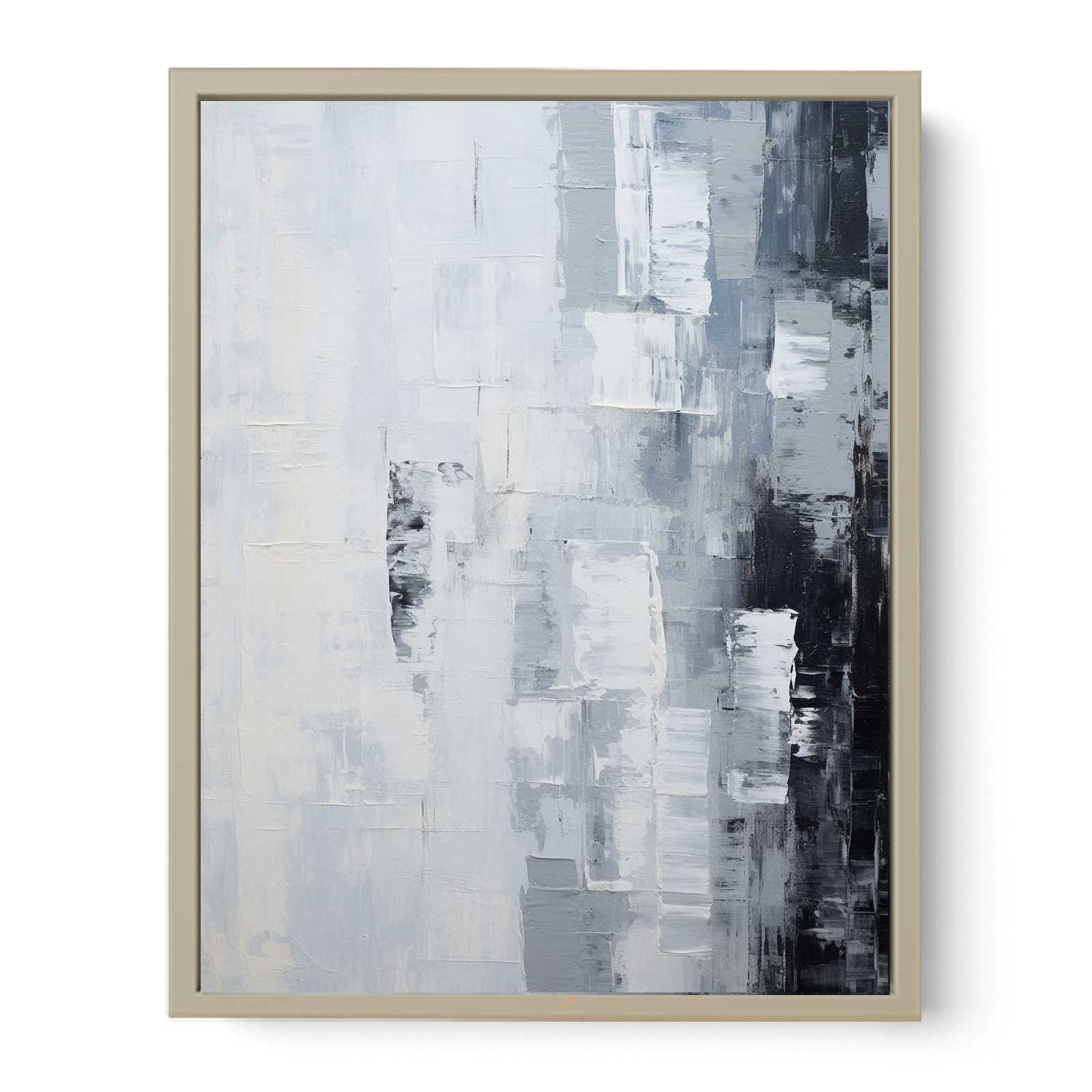 Abstract Knife Grey Art Painting  Art Print