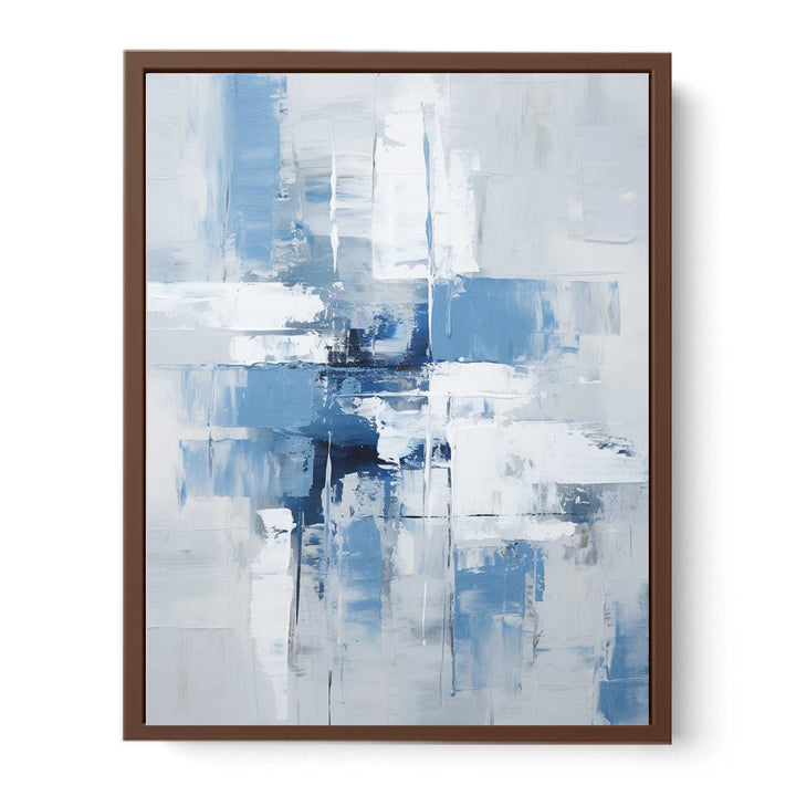 Abstract Grey Blue Painting 