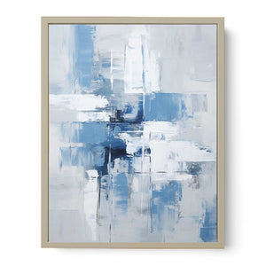 Abstract Grey Blue Painting  Art Print