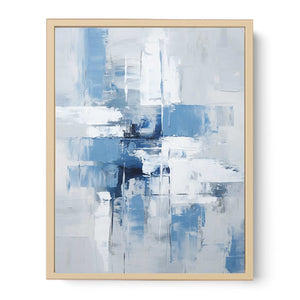 Abstract Grey Blue Painting  Streched canvas