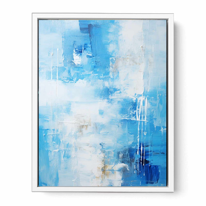 Blue Abstract Painting  Canvas Print