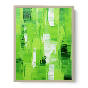 Abstract Green Knife Art Painting  Art Print