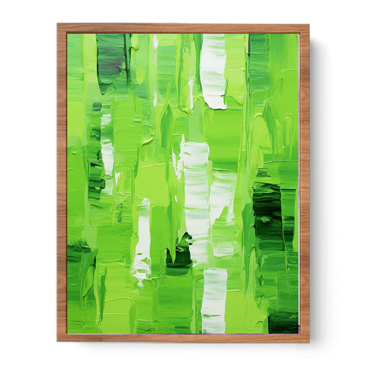 Abstract Green Knife Art Painting Poster