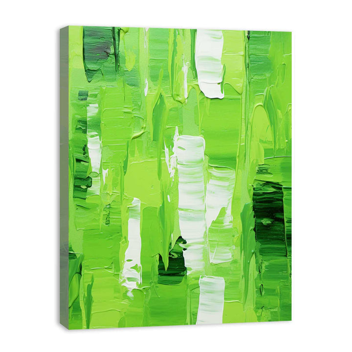 Abstract Green Knife Art Painting