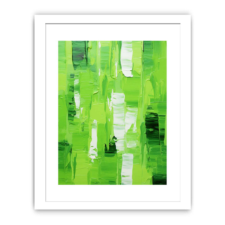 Abstract Green Knife Art Painting  Poster