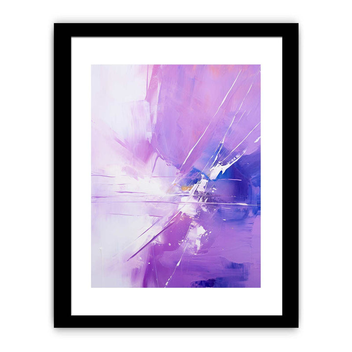 Knife Purple Abstract Art Painting Framed Print