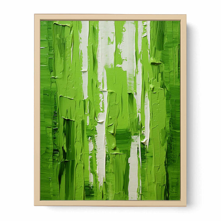 Green Knife Abstract Art Painting  Streched canvas