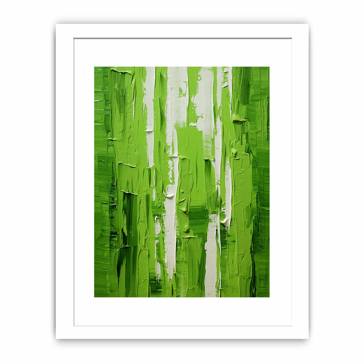 Green Knife Abstract Art Painting  Poster