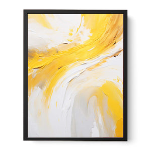 Yellow Abstract Art  Strokes  Painting  Canvas Print