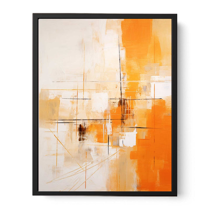Orange Abstract Art Painting  Canvas Print