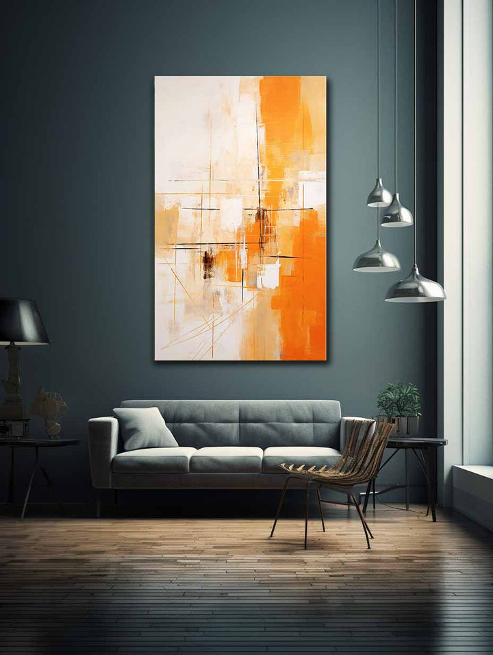 Orange Abstract Art Painting