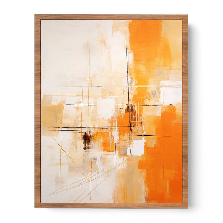 Orange Abstract Art Painting Poster