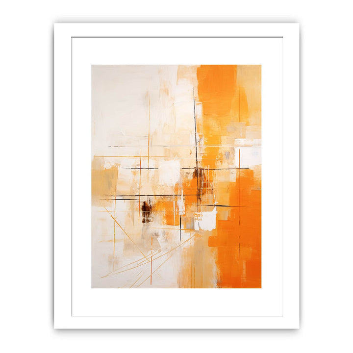 Orange Knife Abstract Art Painting  Poster