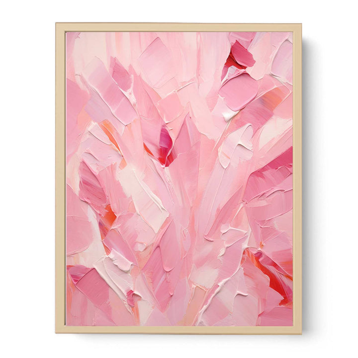 Pink Abstract Painting  Streched canvas