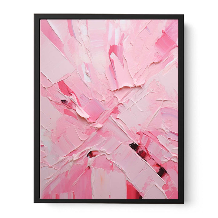 Pink  Abstract Art  Knife Painting  Canvas Print