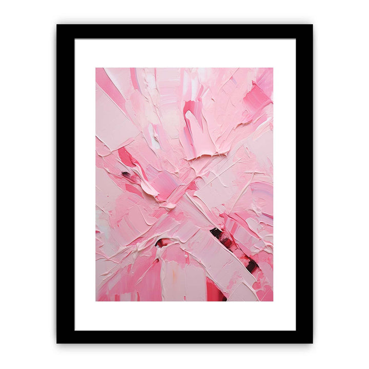 Knife Pink  Abstract Art Painting Framed Print