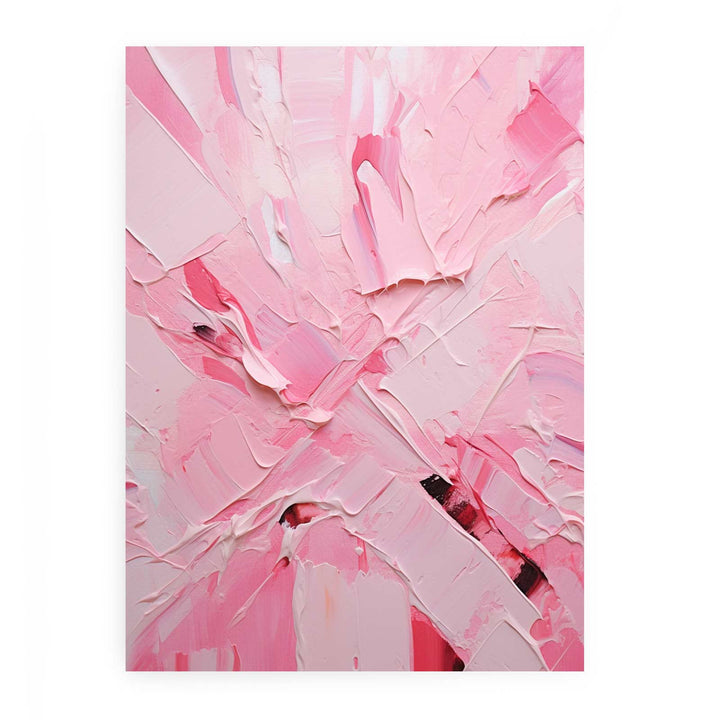 Pink  Abstract Art  Knife Painting